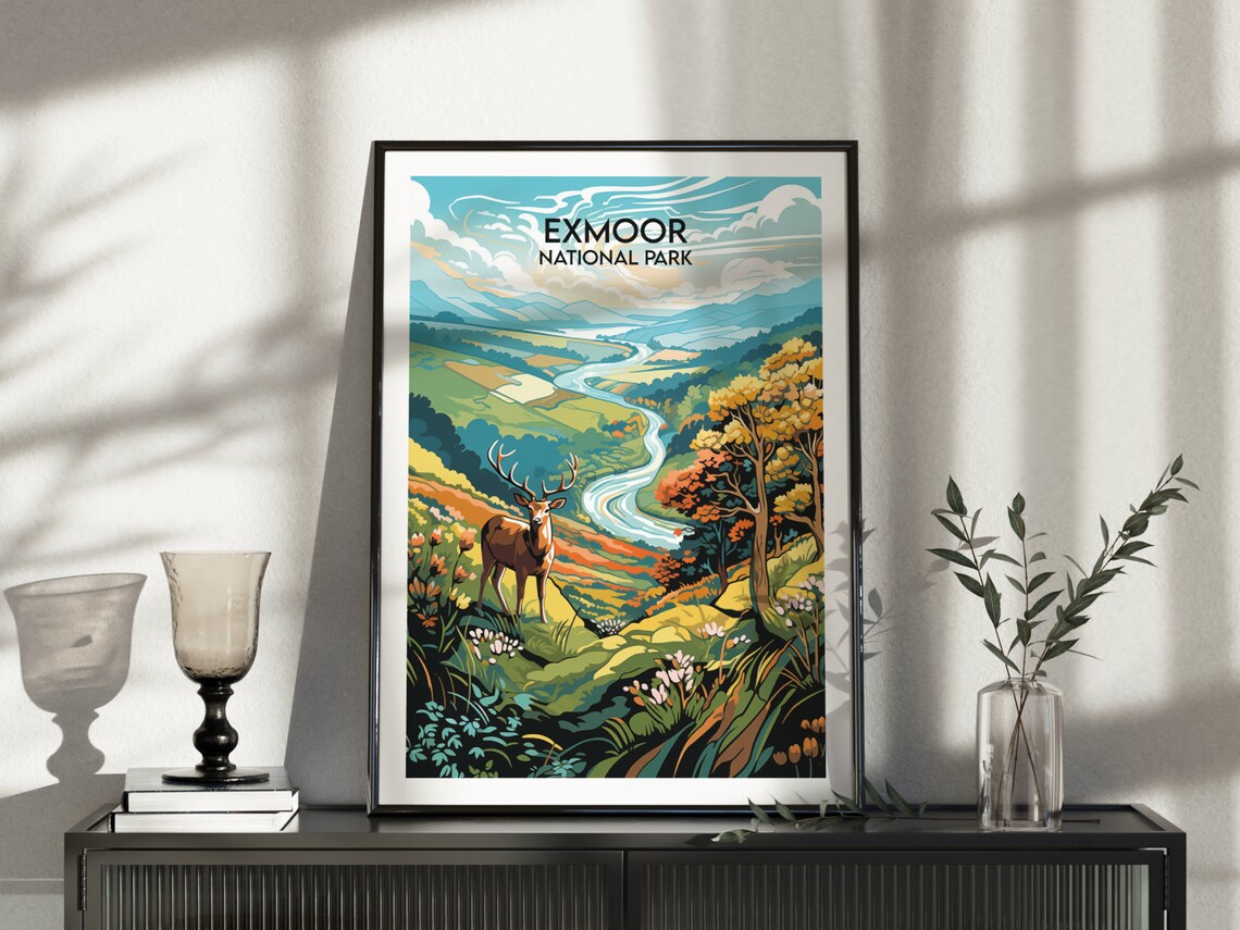 Exmoor National Park Travel Poster, Custom Personalised - Image 5