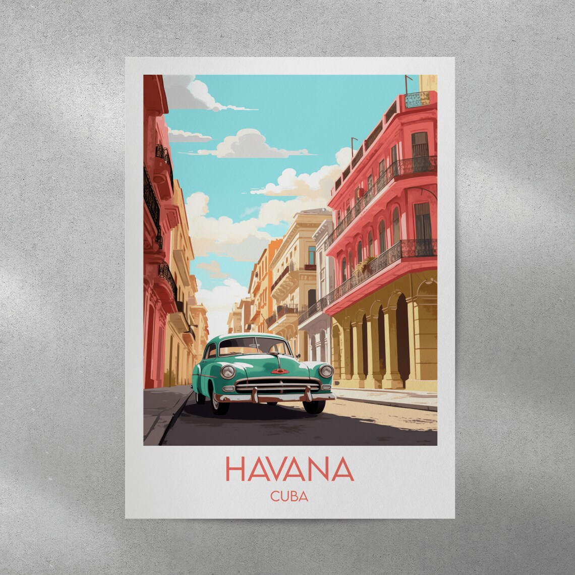 Havana Travel Poster, Cuba Travel Art Print - Image 3