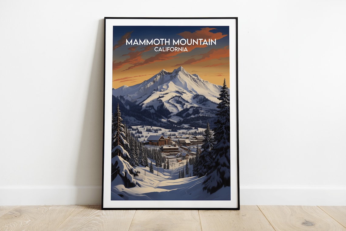 Mammoth Mountain Ski Travel Poster, California