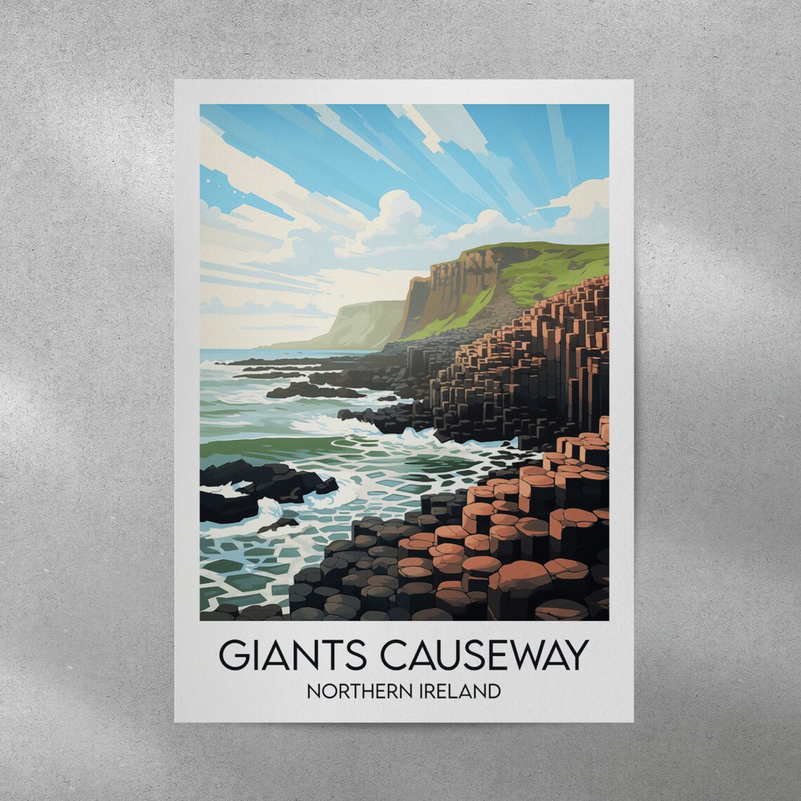 Giants Causeway Custom Gift Travel Poster - Image 3