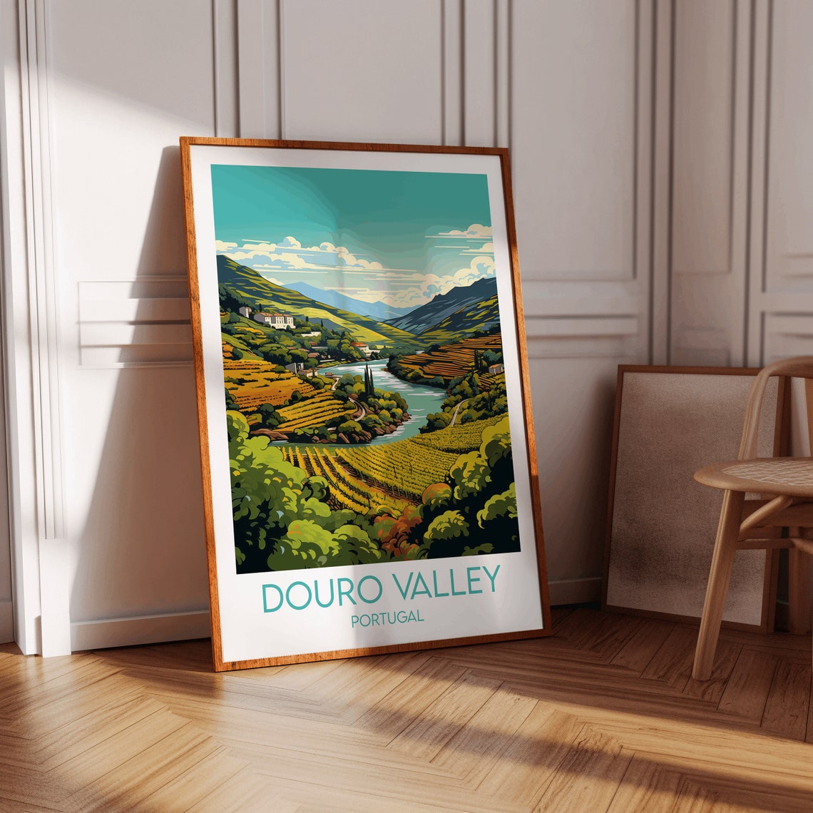 Douro Valley Portugal Terraced Vineyards River Valley Poster - Image 2