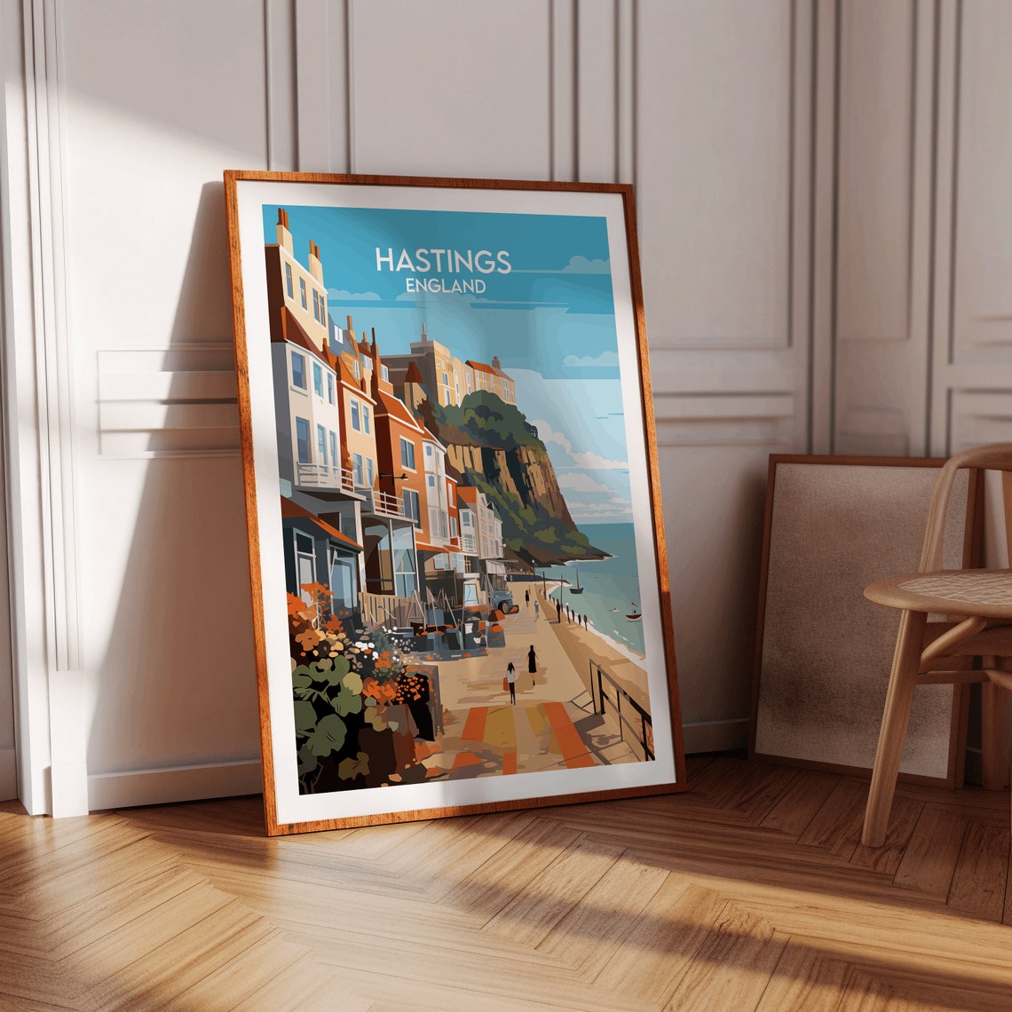 Hastings England Seaside Promenade Beach Coast Travel Poster - Image 4
