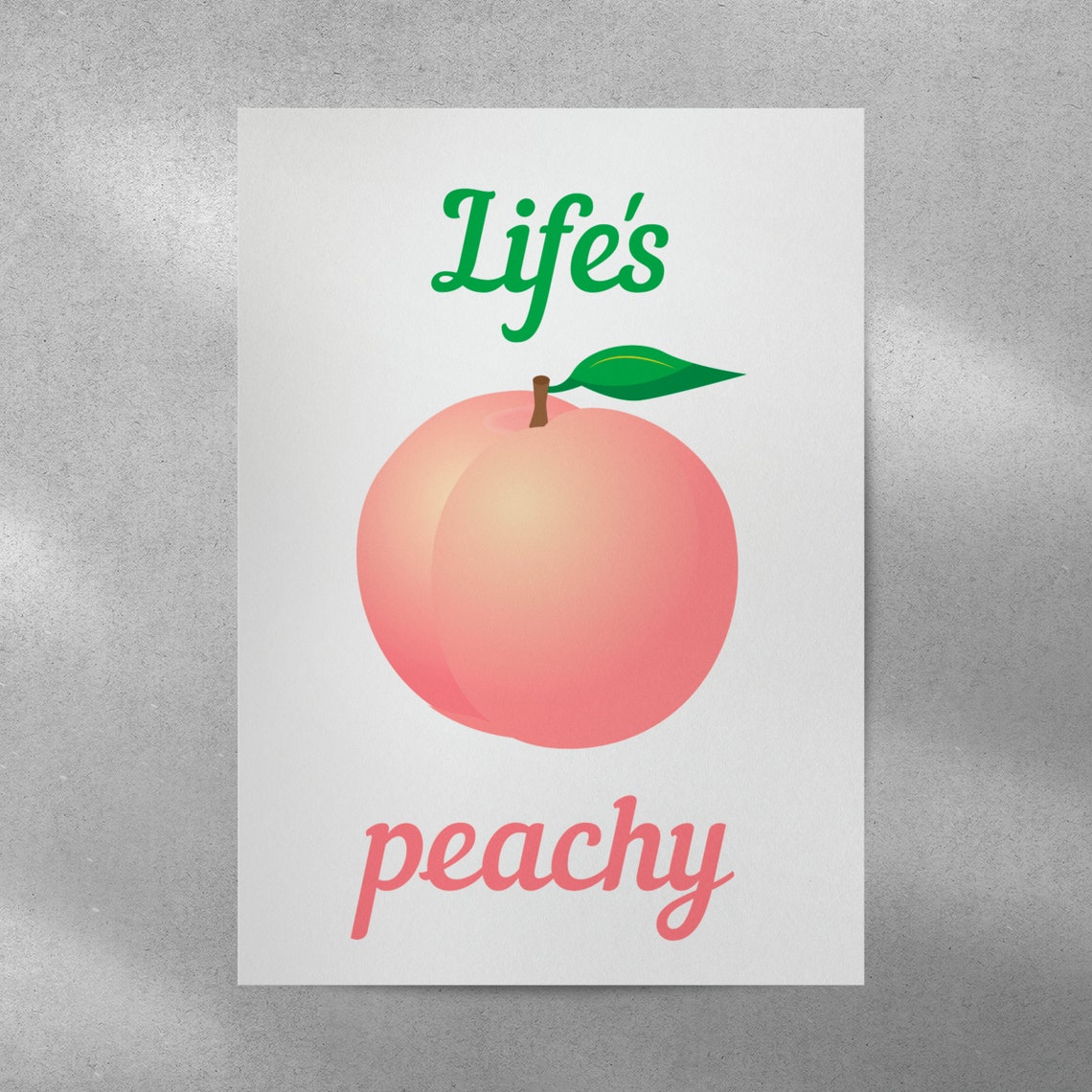 Lifes Peachy Funny Print Poster A3 A4 A5 Pink Motivational Home Decor Wall Art Deco Minimalist Drawing Gift - Image 4
