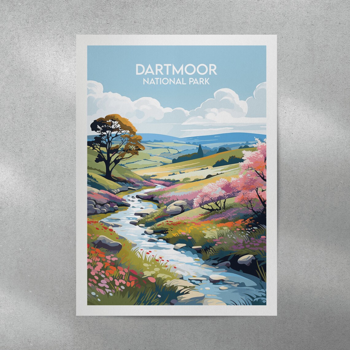 Dartmoor National Park Travel Poster, Devon England - Image 3