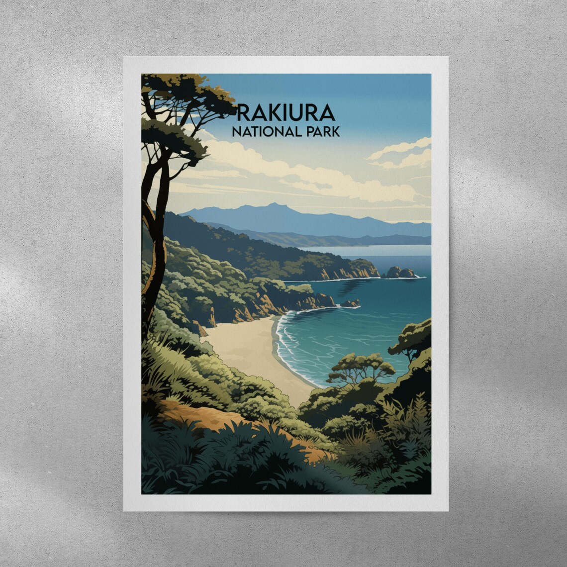 Rakiura National Park Coastal Bush Beach Scenic Travel Poster - Image 4