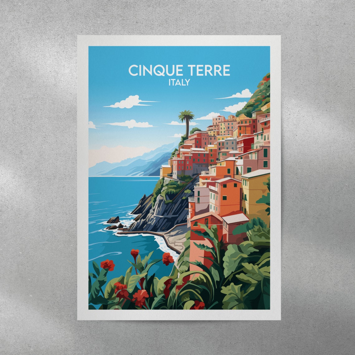Cinque Terre Italy Colorful Cliffside Village Seaside View Poster - Image 3