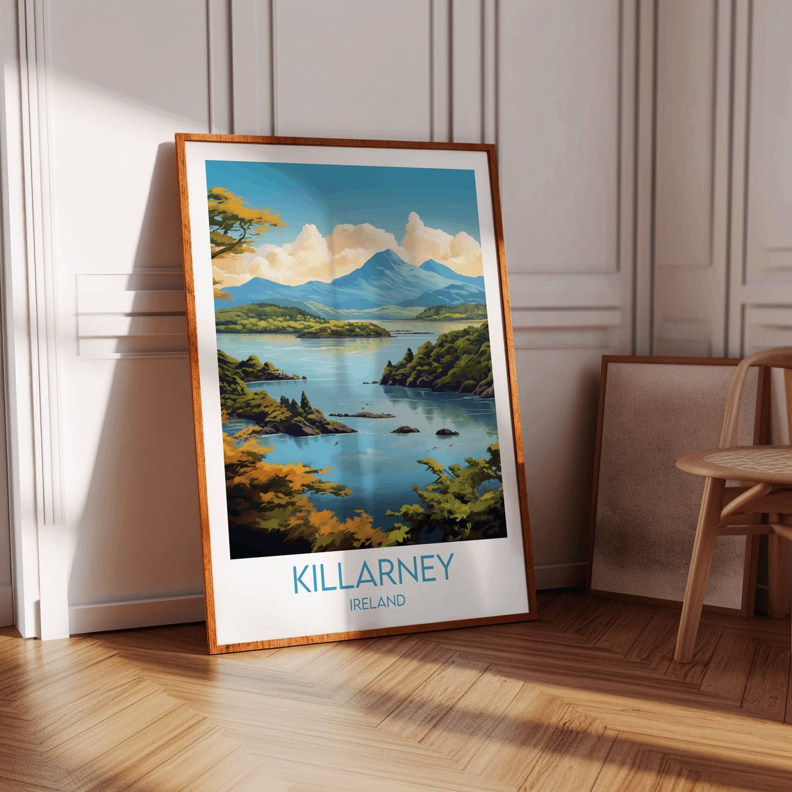 Killarney Ireland Lakeside Islands Mountain View Vintage Poster - Image 2