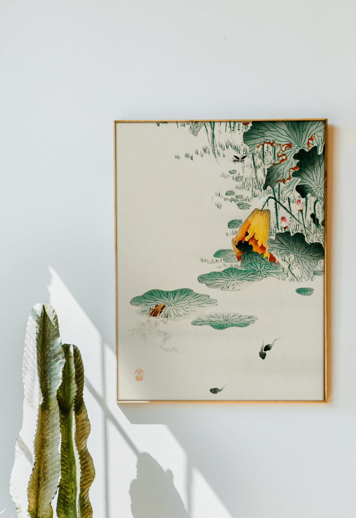 Japanese Tadpole Frogs, Woodblock Illustration Art Print - Image 2