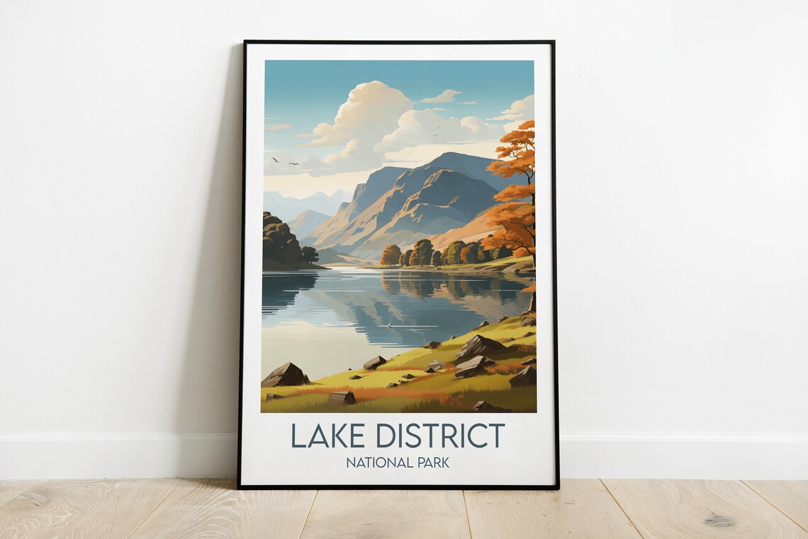 Lake District National Park Custom Personalised Travel Poster