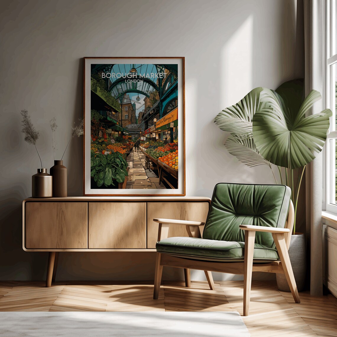Borough Market Travel Poster, London Travel Print - Image 3