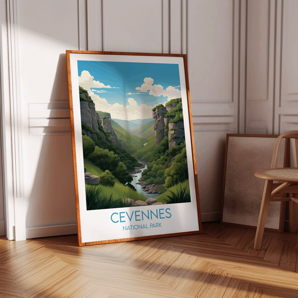 Cevennes National Park France Mountain Valley Scenic Travel Poster - Image 3
