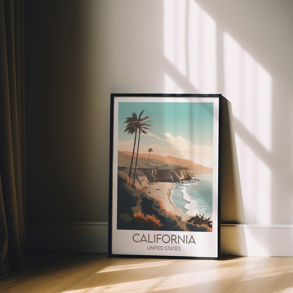 California Travel Poster, Custom Personalised Print - Image 2