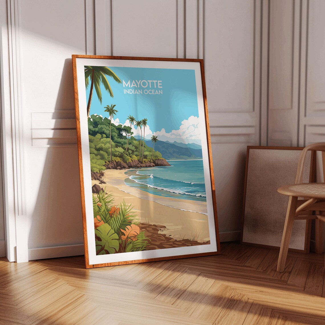 Mayotte Travel Poster, Indian Ocean Custom Personalised - Image 3