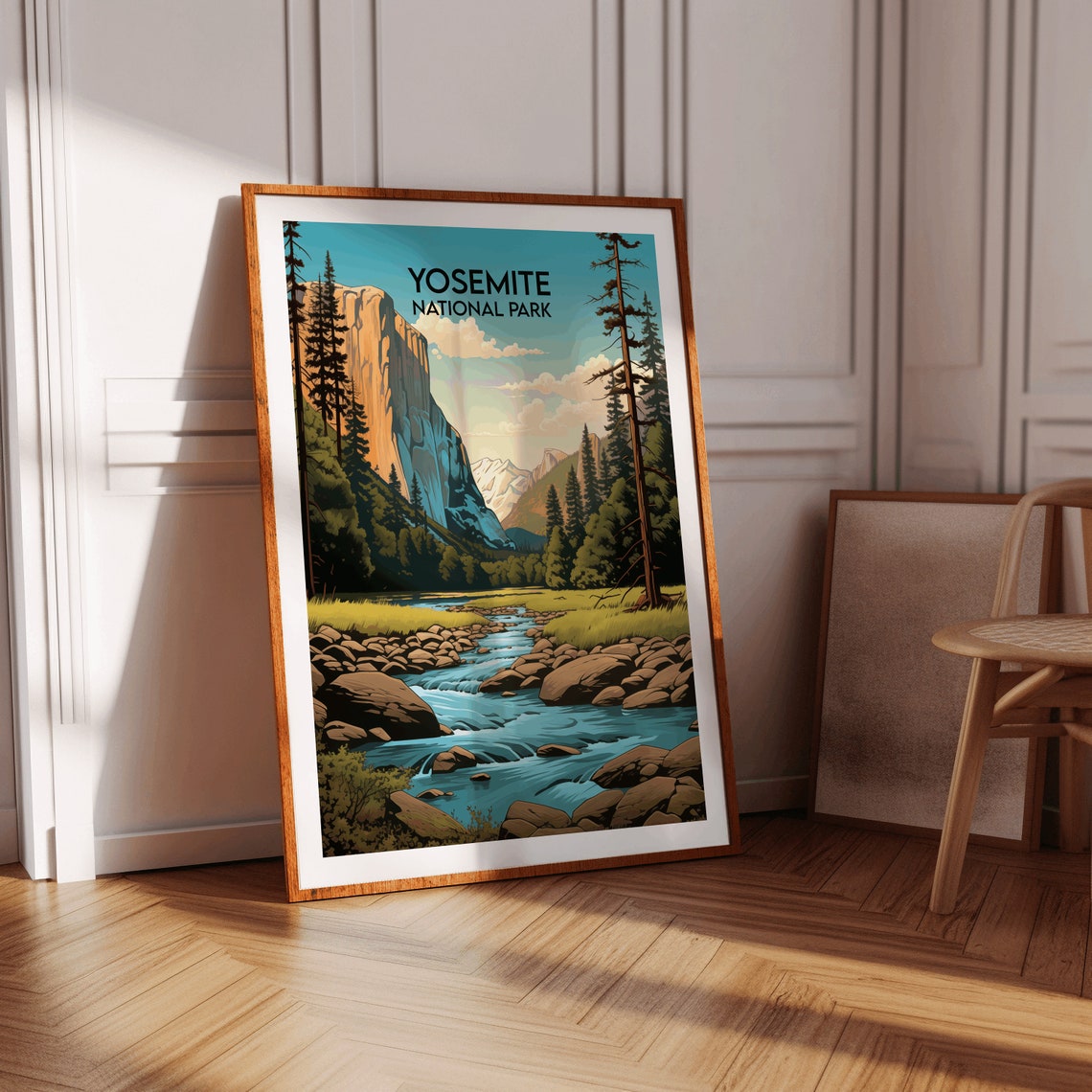 Yosemite National Park El Capitan Valley River Travel Art Poster - Image 4