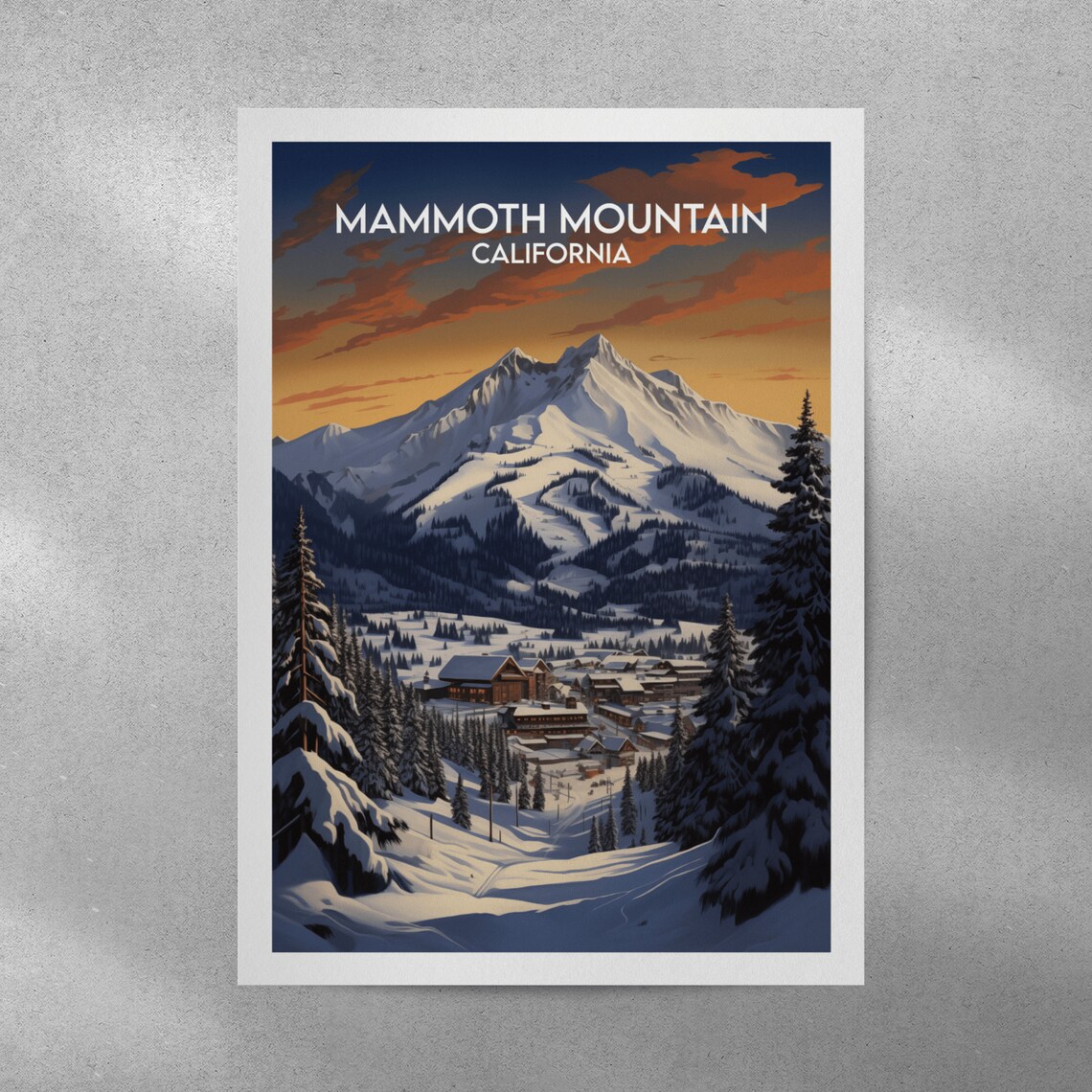 Mammoth Mountain Ski Travel Poster, California - Image 5