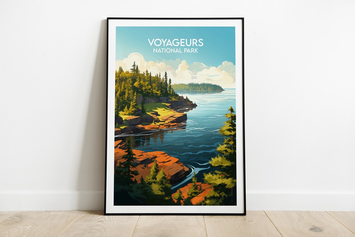 Voyageurs National Park Minnesota Rocky Shoreline Lake Poster
