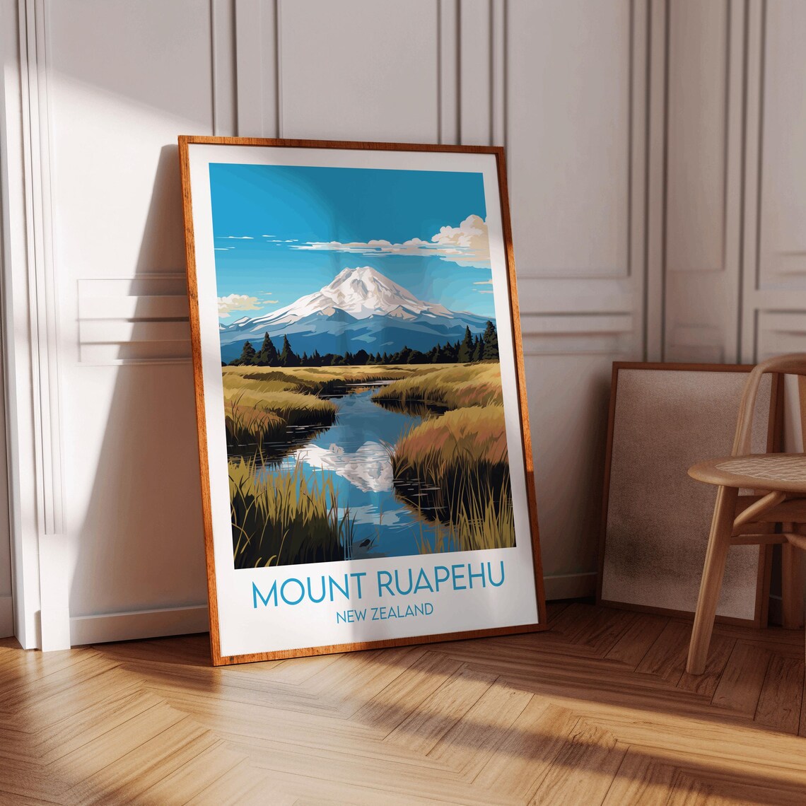 Mount Ruapehu Travel Poster, New Zealand - Image 3