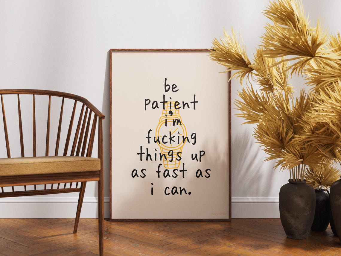 Be Patient I'm Fucking Things Up As Fast As I Can Funny Poster - Image 3