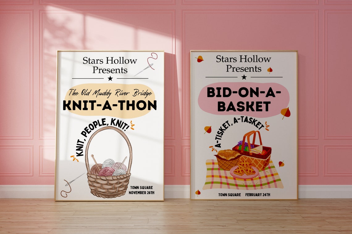 Knit A Thon Stars Hollow Knit People Knit Gilmore Girls Yarn Poster - Image 2