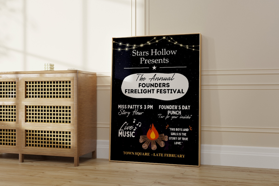 Founders Firelight Festival Stars Hollow Gilmore Girls Event Poster