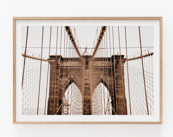 Brooklyn Bridge New York Minimalist Art Print