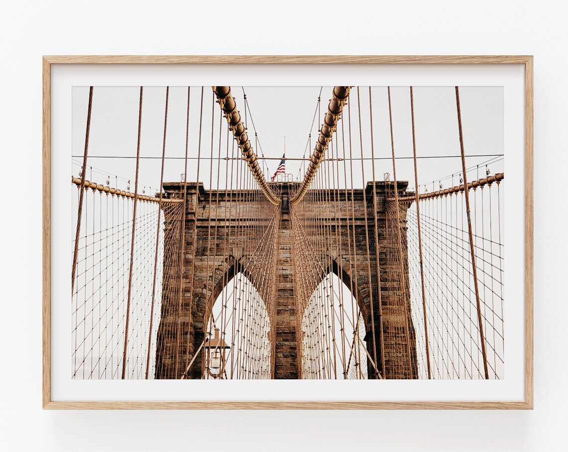 Brooklyn Bridge New York Minimalist Art Print