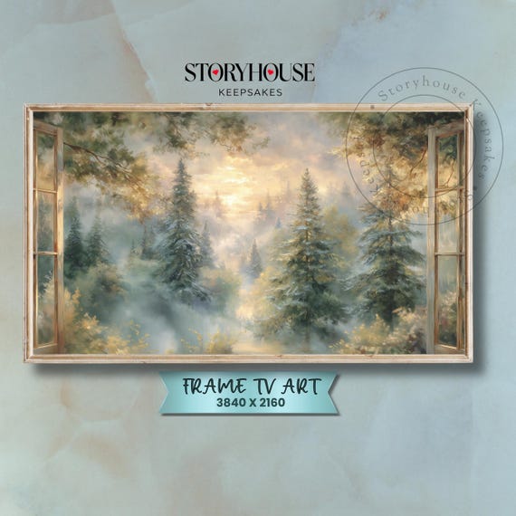Rustic Winter Forest Frame Tv Art Samsung The For Christmas 8