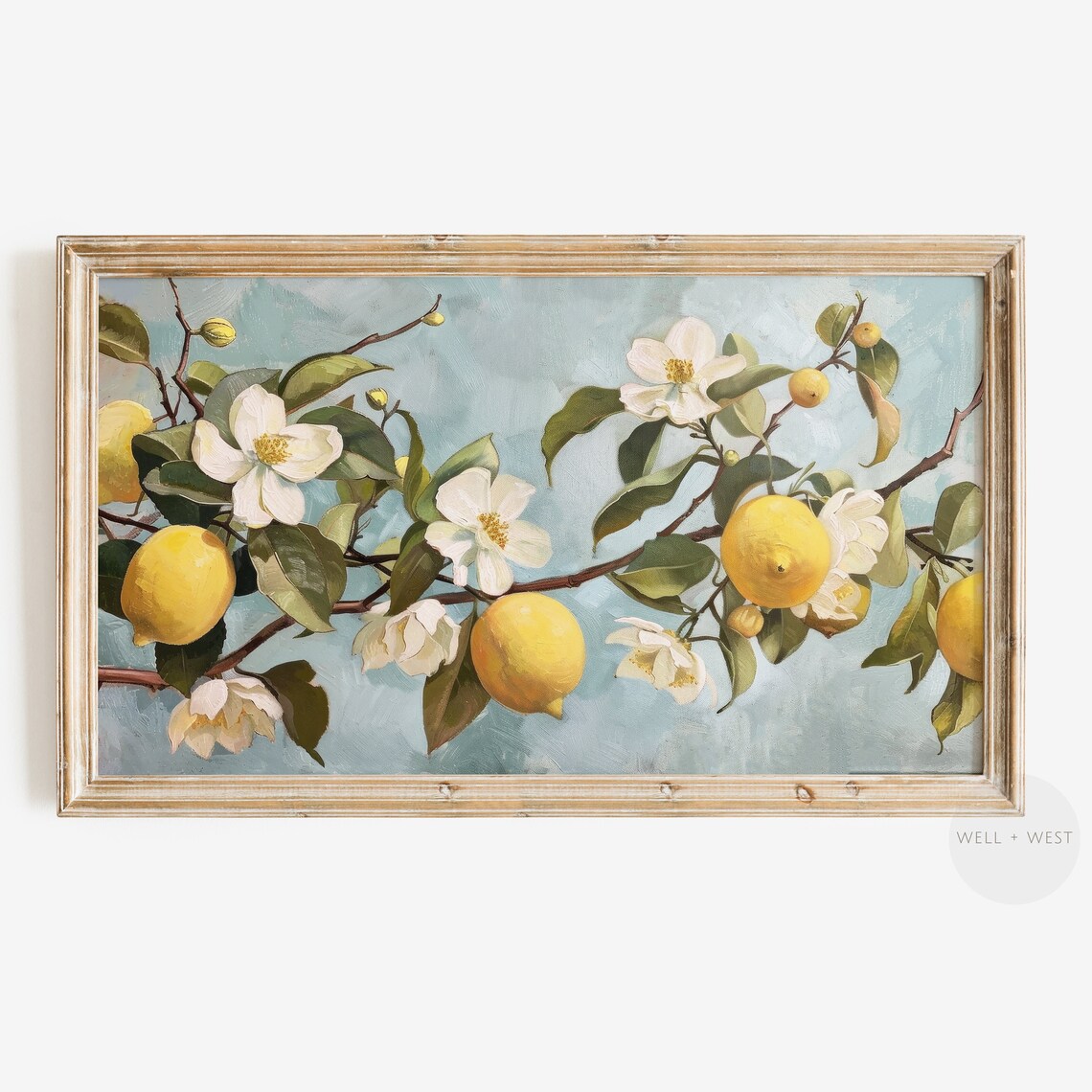 Summer Lemons Vintage Country Decor Art Print