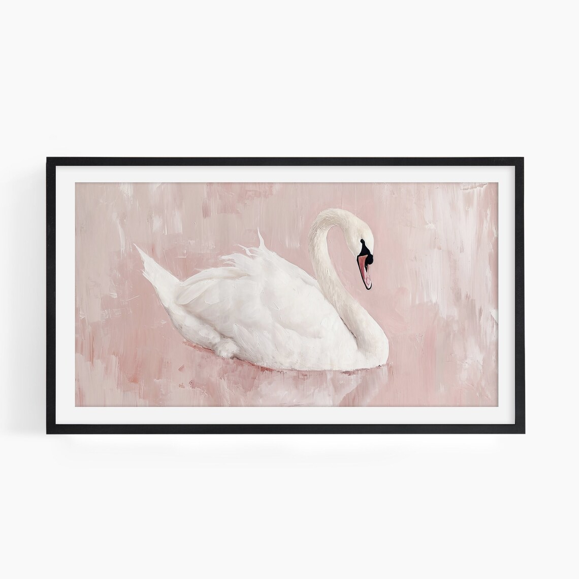 White Swan Vintage Style Spring Art Print - Image 2