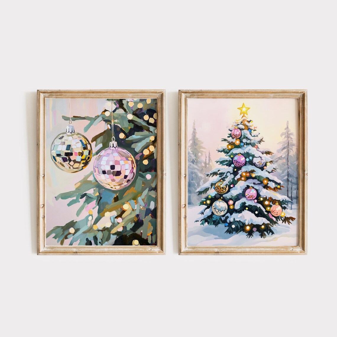 Pink Disco Ball Ornament Print, Vintage Style - Image 3