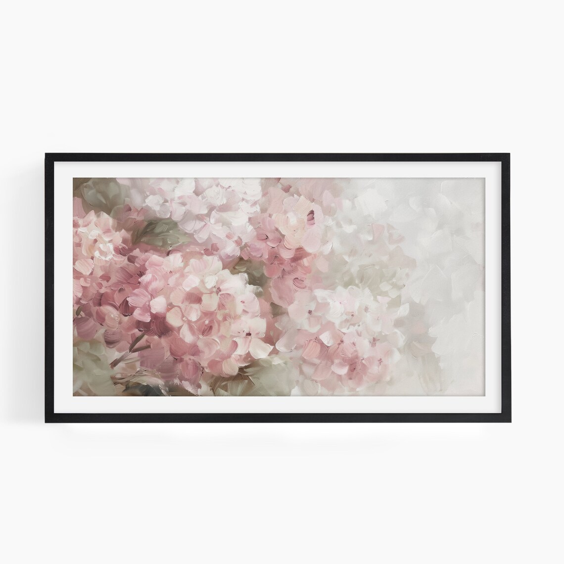 Pastel Pink Hydrangeas Vintage Style Art Print - Image 2