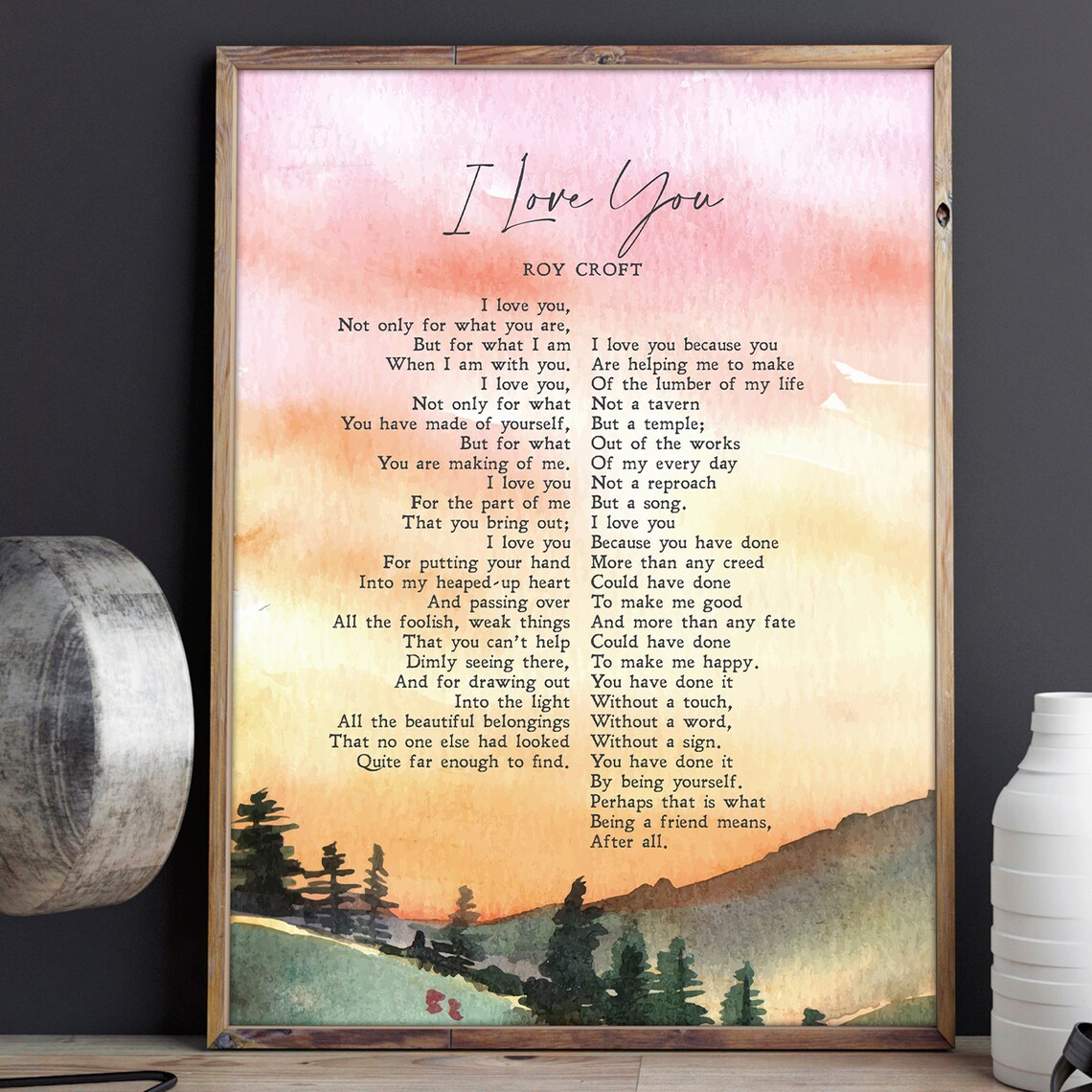 Roy Croft Poem Watercolor Love Quote Art Print - Image 2
