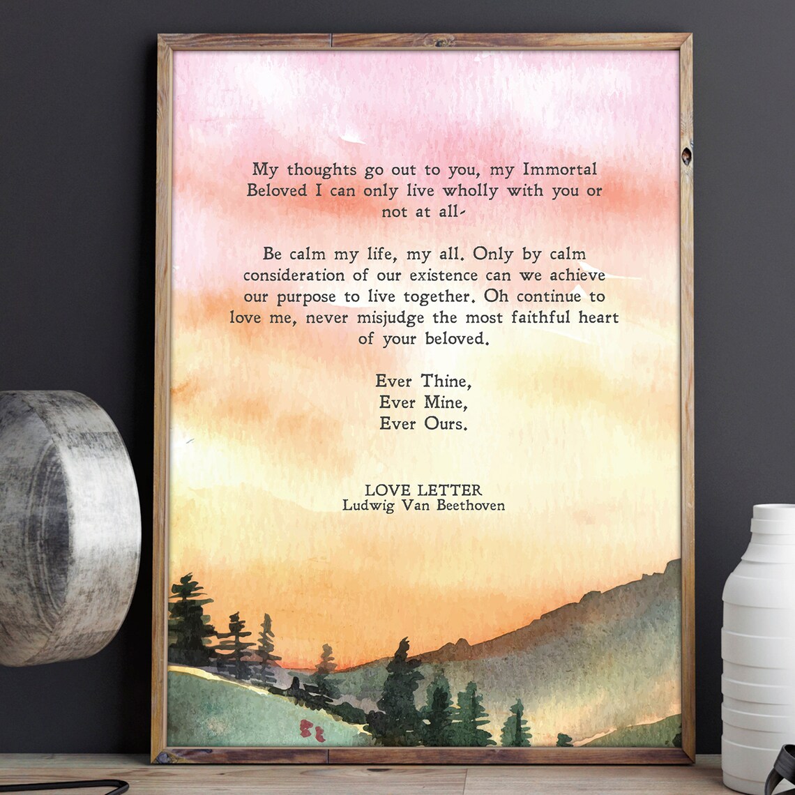 Ever Thine Ever Mine Ever Ours, Minimalist Love Art Print - Image 2