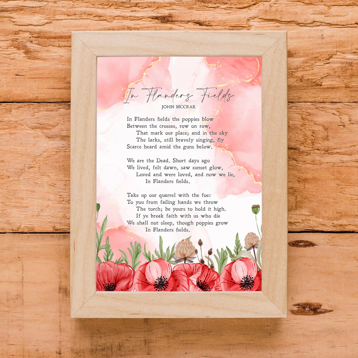 In Flanders Fields, John McCrae Memorial Art Print - Image 2