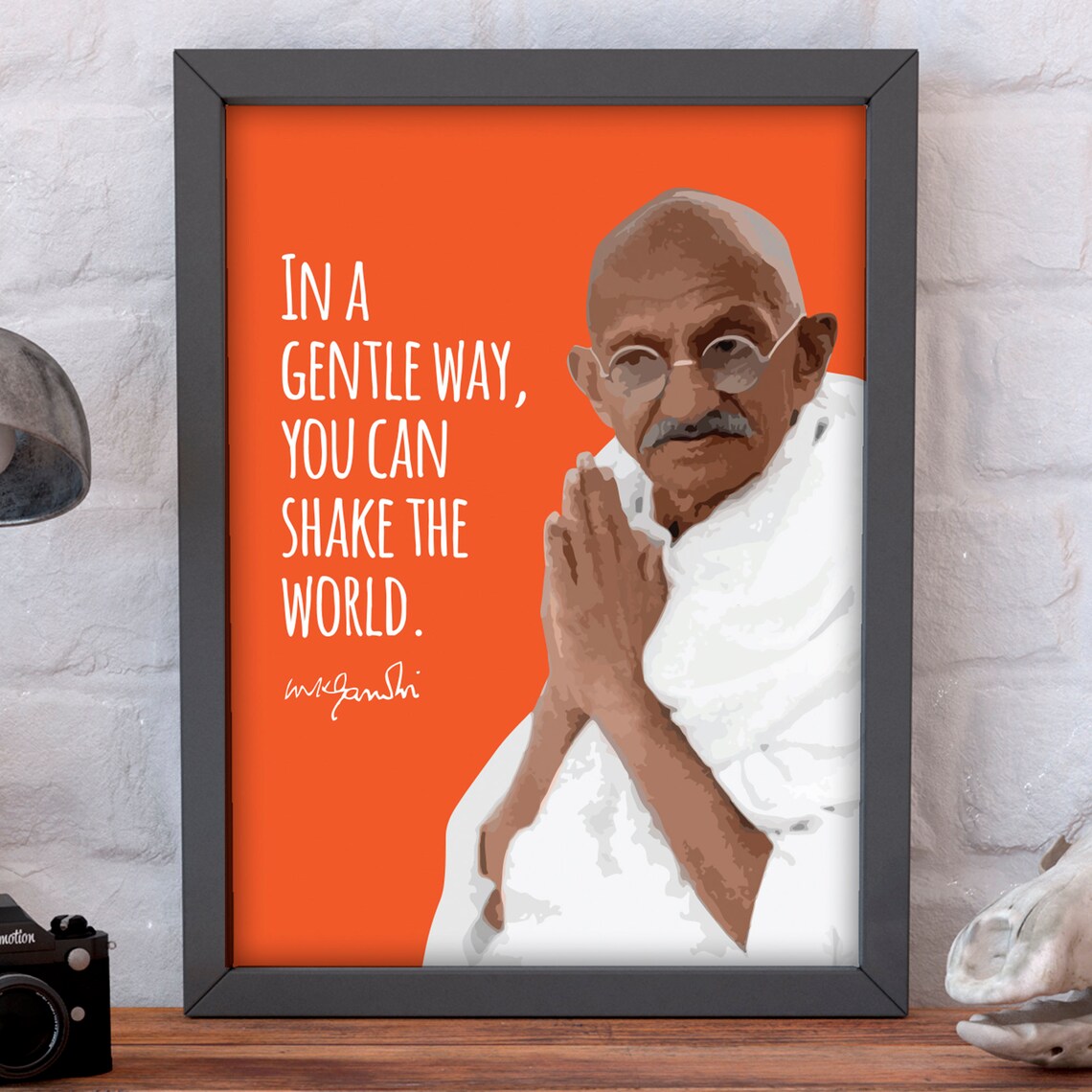 Mahatma Gandhi Quote Print, Activism Motivation