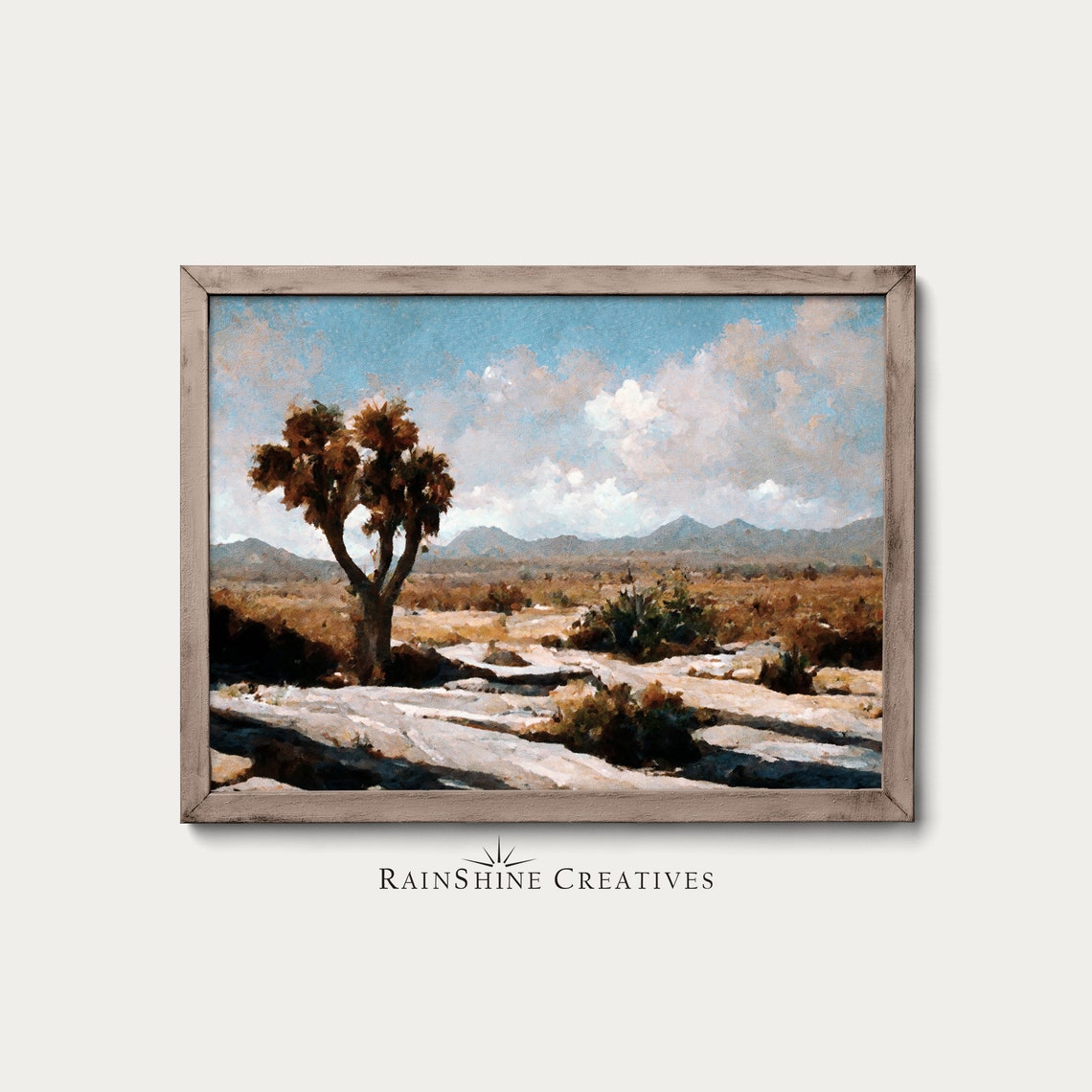 Joshua Tree National Park Vintage Landscape Art Print