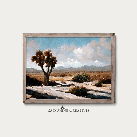 Joshua Tree National Park Vintage Landscape Art Print