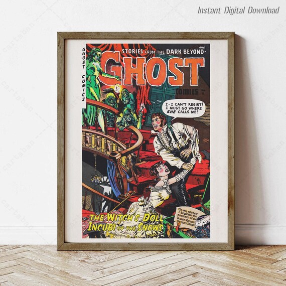 Ghost Comics No 11 Cover 1954 Witch's Doll Horror Comic Art Poster