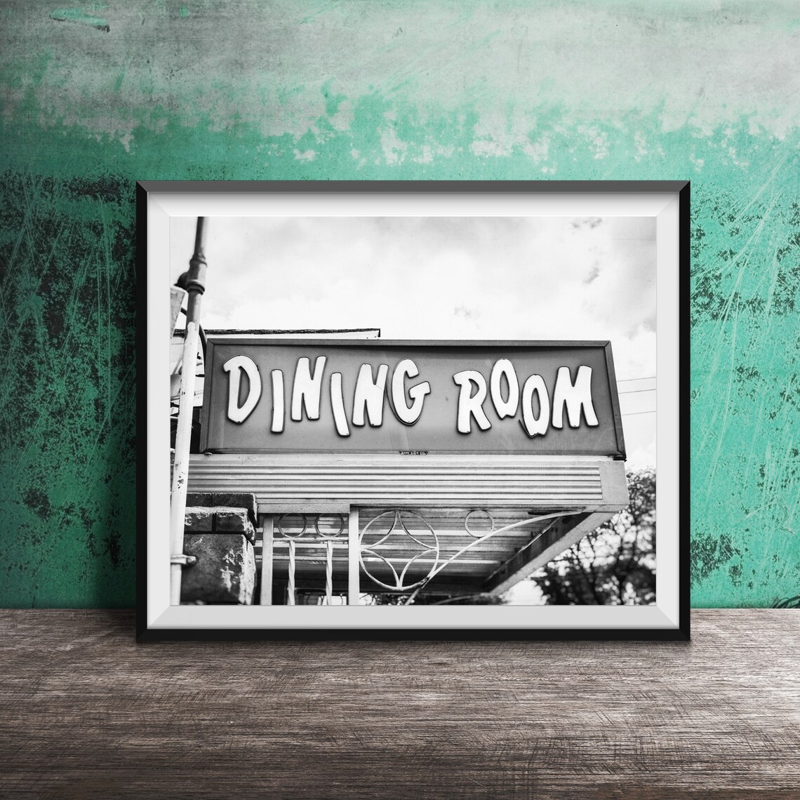 Dining Room Vintage Yellow Diner Sign Midcentury Photo Poster - Image 2