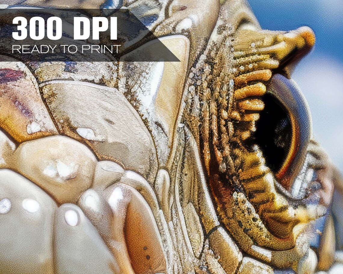 Lizard Face Close Up Fisheye Sky Scales Macro Wildlife Photo Poster - Image 4