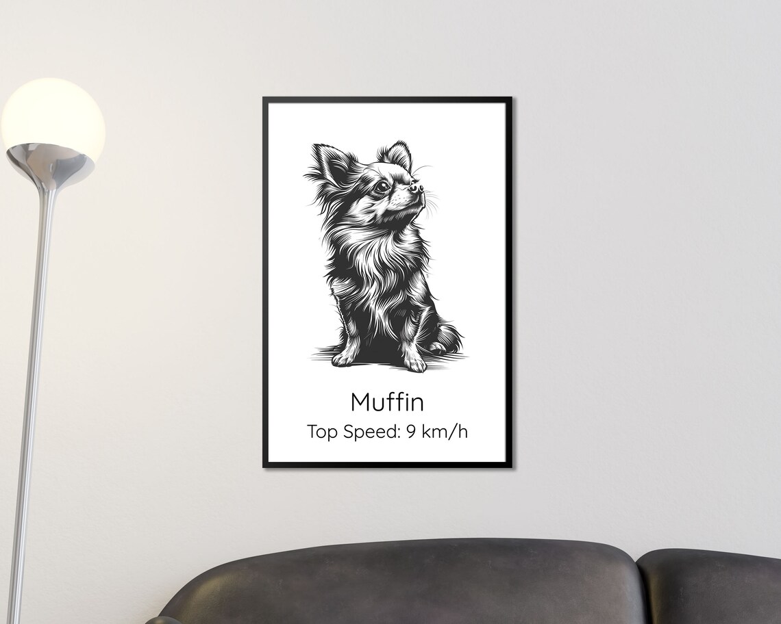 Personalized Pug Portrait Muffin King Of Couches Pet Memorial Poster - Image 2