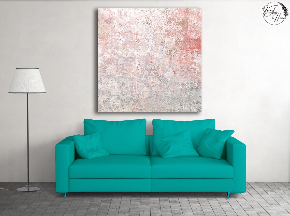 Pink Abstract Painting, Oversized Wall Art Print - Image 4