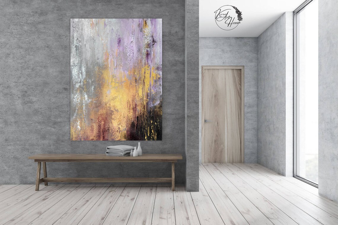 Textured Abstract Painting, Oversize Modern Wall Art Print - Image 2