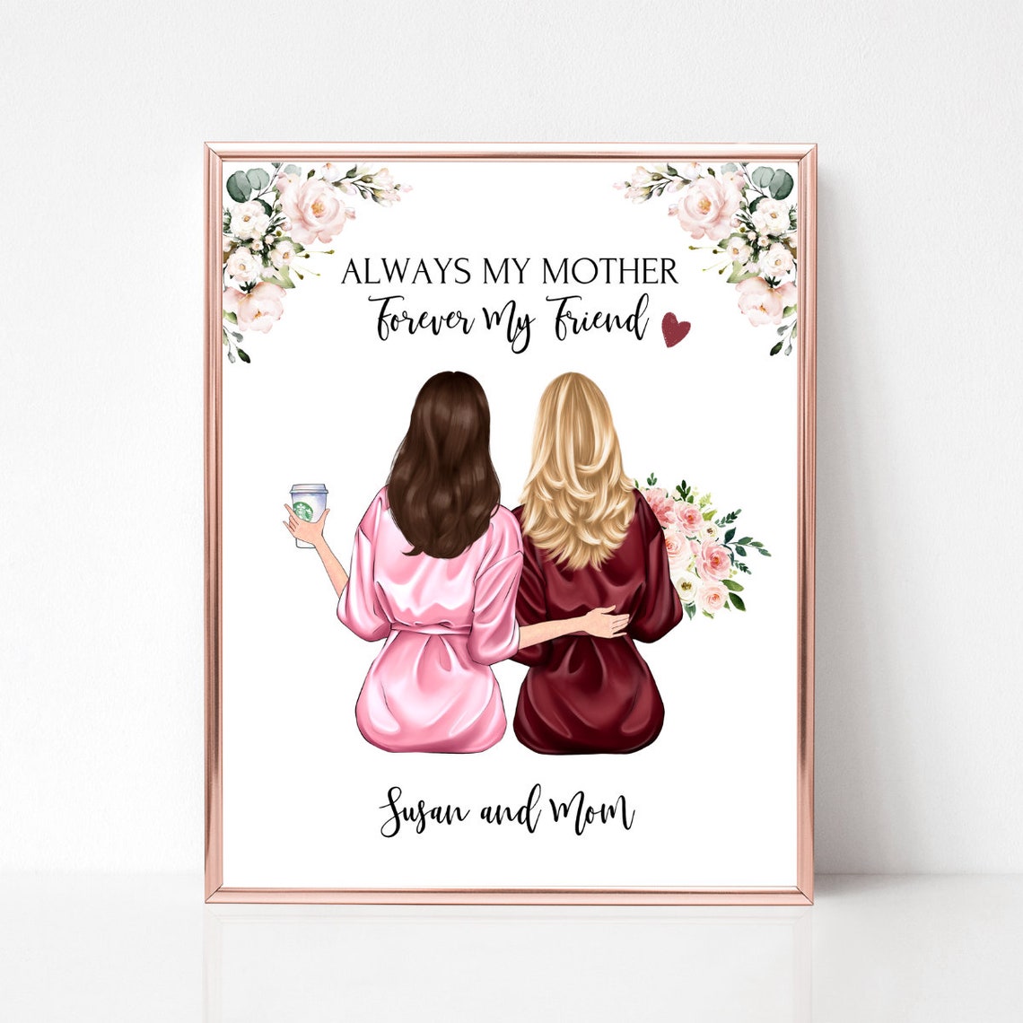 Always My Mother Forever My Friend Mother's Day Keepsake Poster - Image 3
