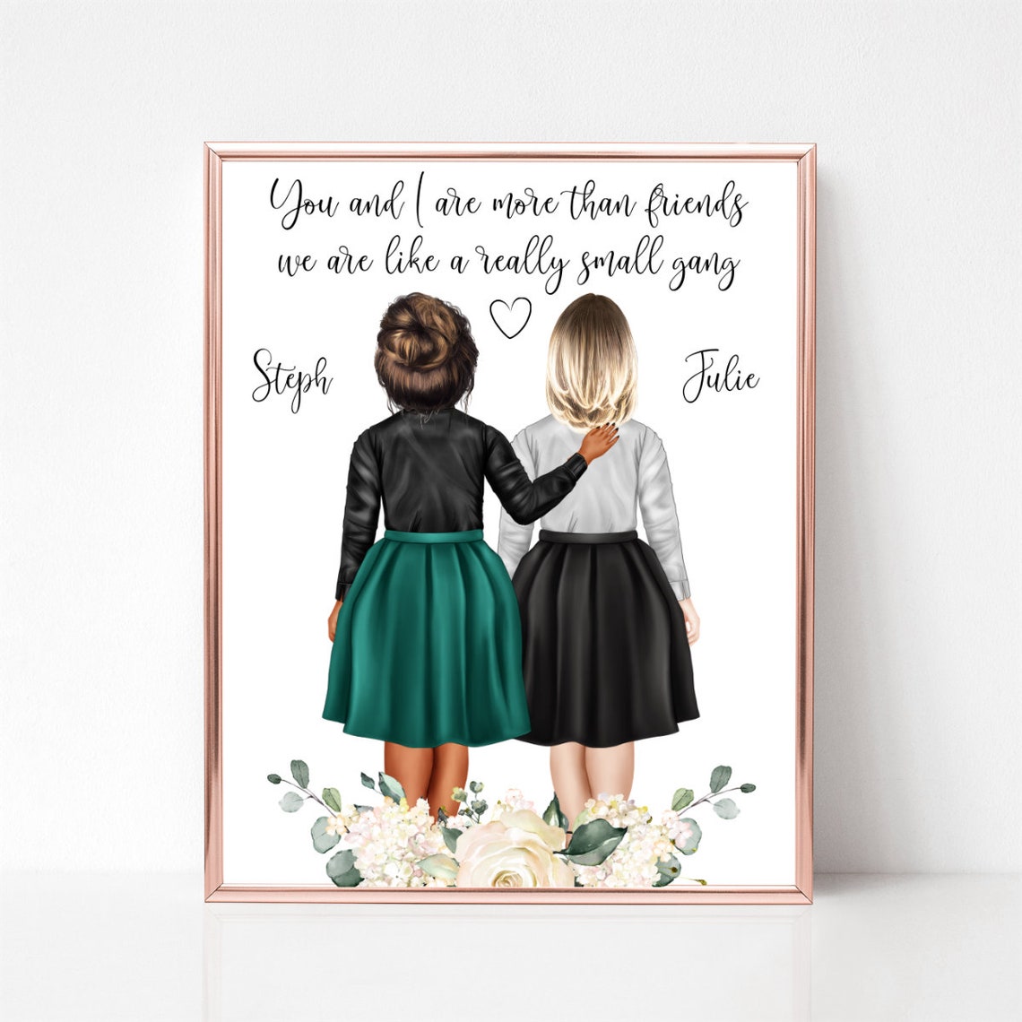 Personalized Best Friends Print More Than Friends Small Gang Gift