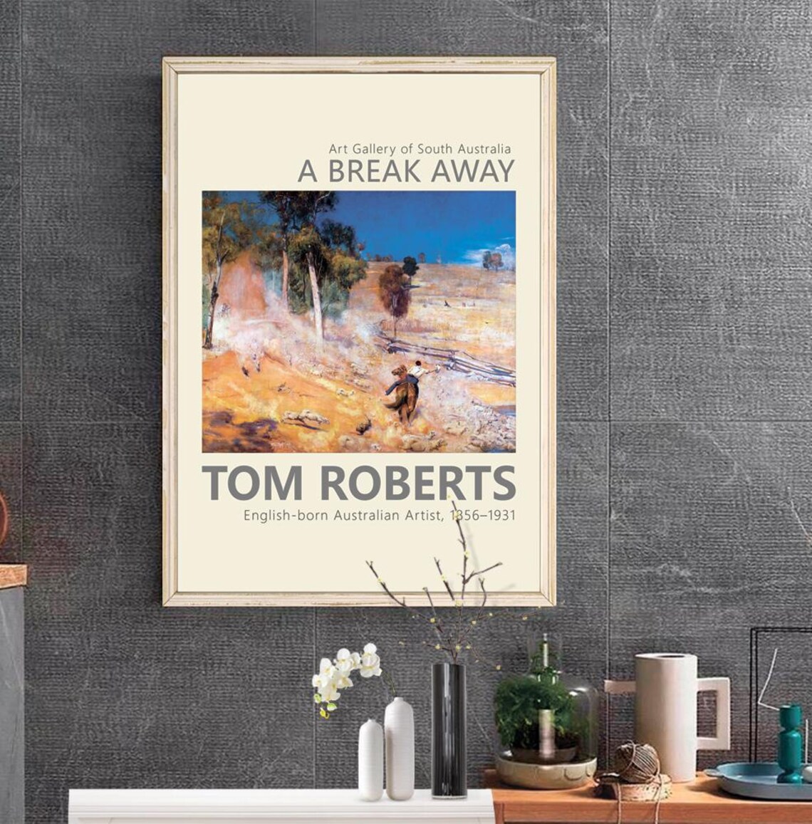 Tom Roberts A Break Away Australian Horseman Outback Art Print - Image 2