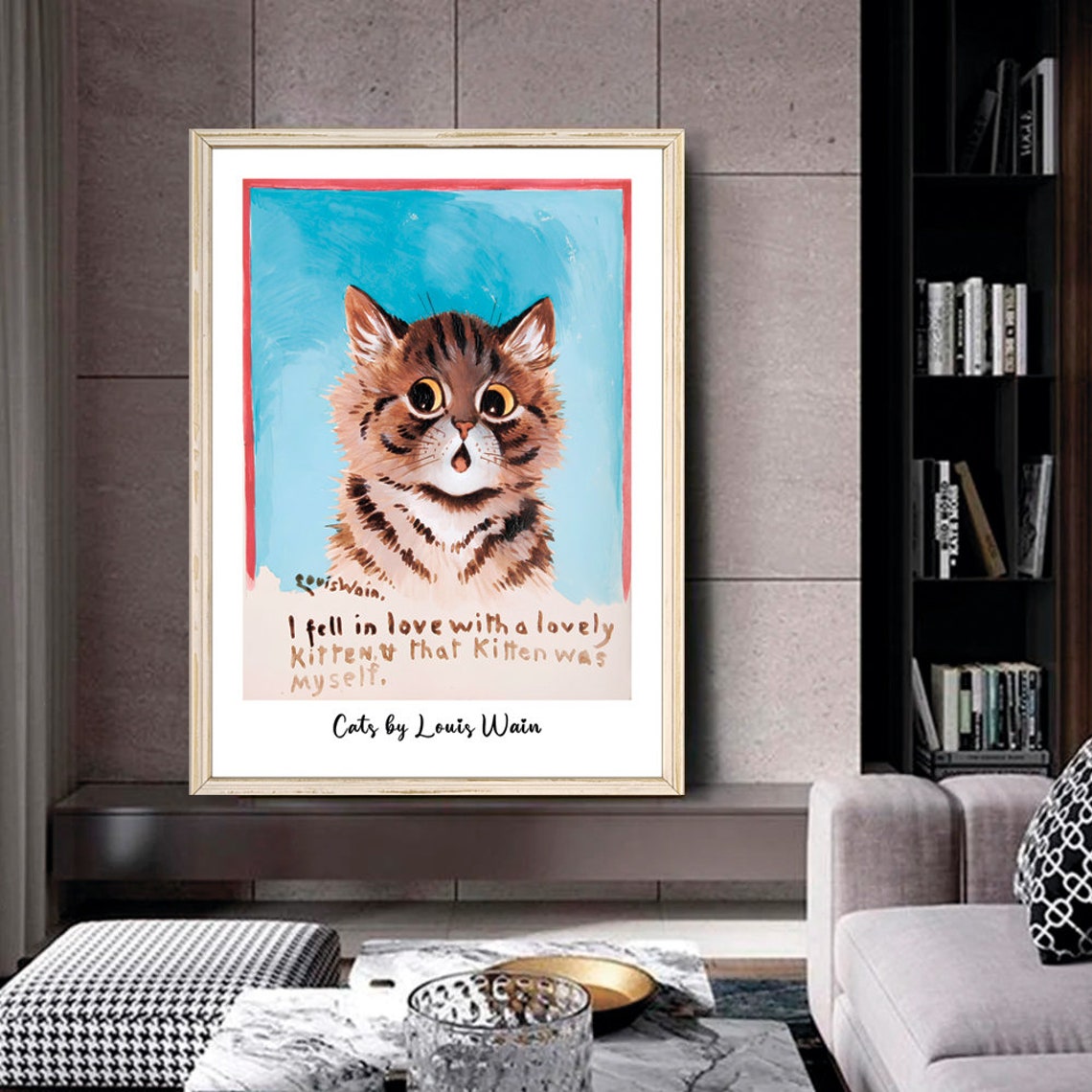 Louis Wain Lovely Kitten Funny Cat Quote Animals Humor Poster - Image 2