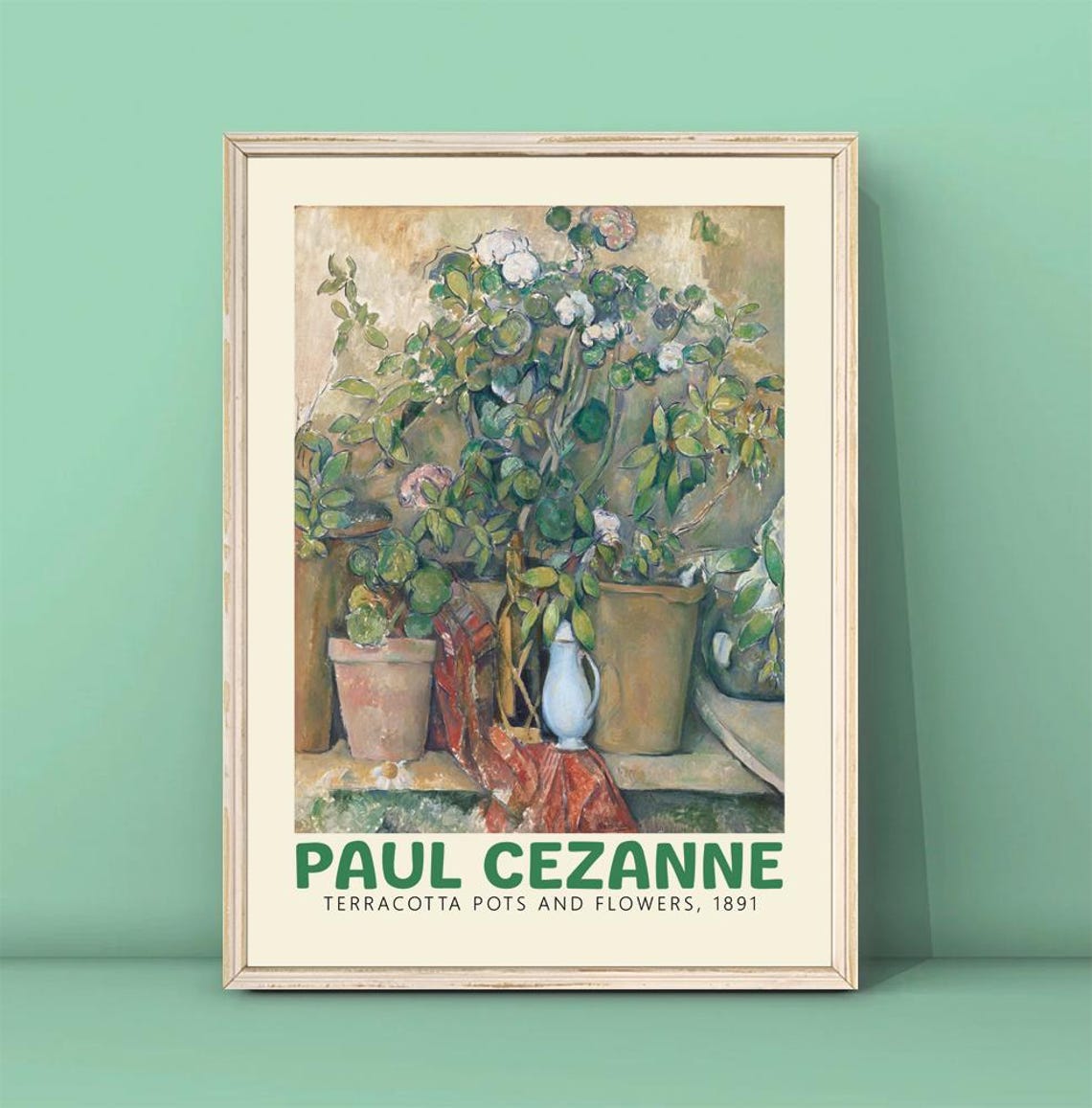 Paul Cezanne Terracotta Pots and Flowers 1891 Still Life Poster
