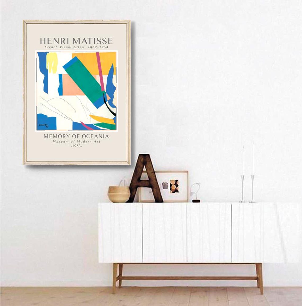 Henri Matisse Memory Of Oceania 1953 Abstract Collage Poster - Image 2