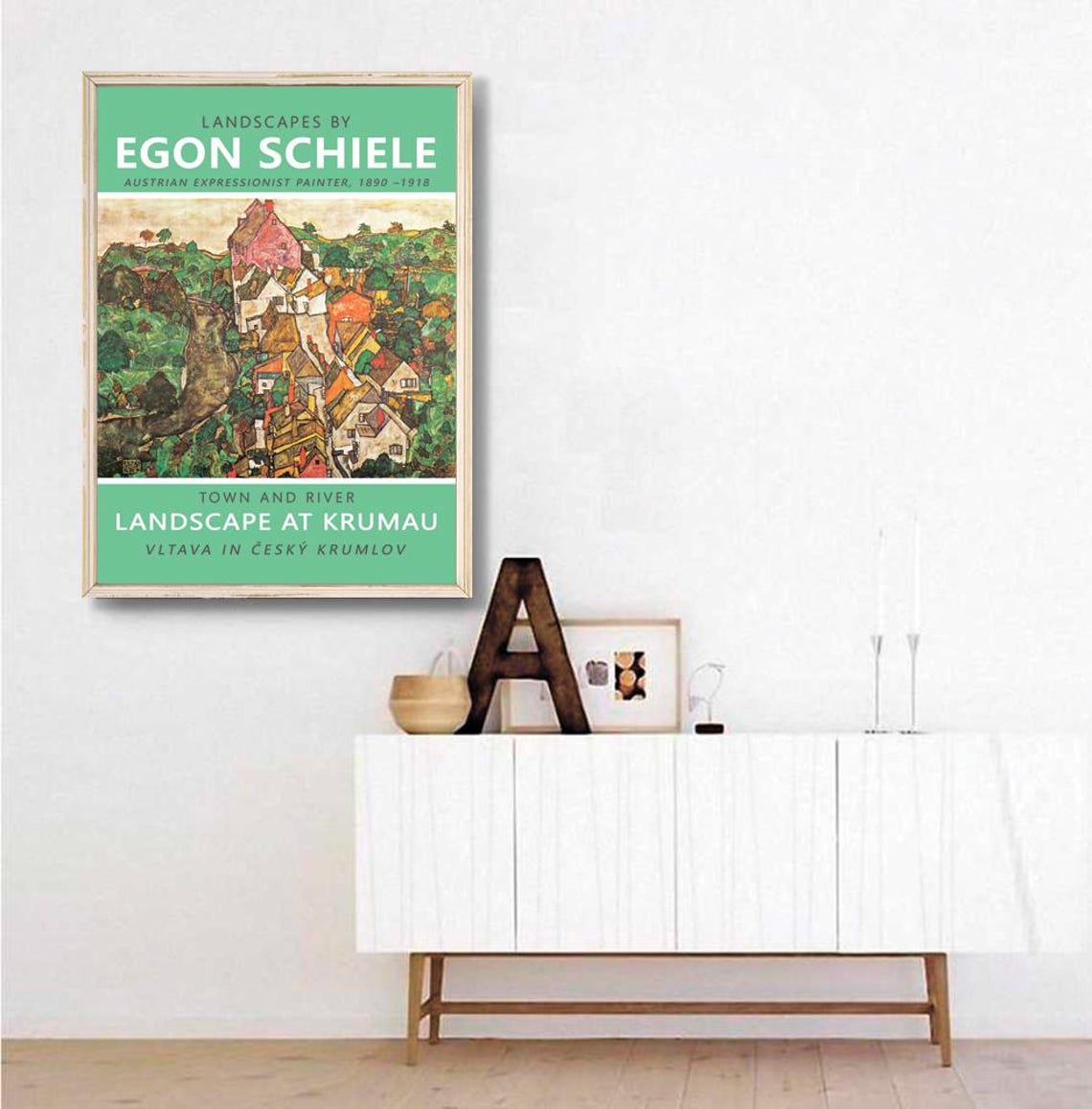 Egon Schiele Landscape At Krumau Czech Town And River Art Poster - Image 2